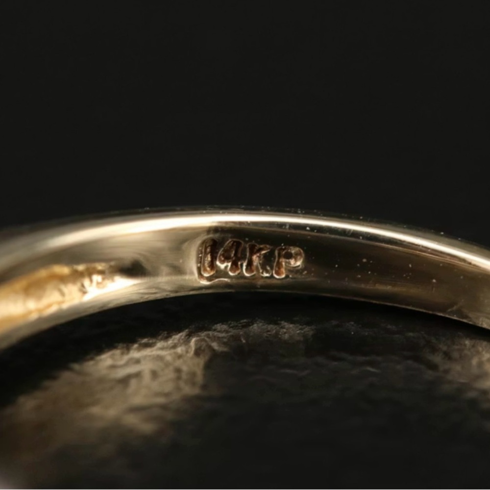 14K Diamond Pyramid Ring with Open Gallery - Picture 5 of 7